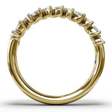 Floating Marquise and Round Diamond Ring 