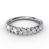 Floating Marquise and Round Diamond Ring 