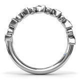 Multi-shaped Bezel Set Diamond Band