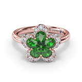 Emerald Magnolia Ring