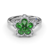Emerald Magnolia Ring
