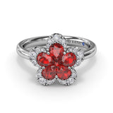 Ruby Magnolia Ring