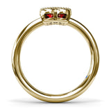 Magnolia Milgrain Ruby Ring