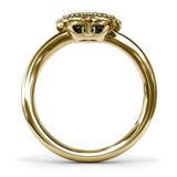 Magnolia Wave Emerald Ring