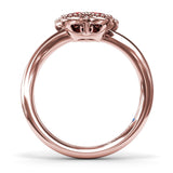 Magnolia Wave Ruby Ring