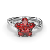 Magnolia Wave Ruby Ring
