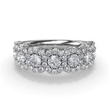 Floral Round Diamond Band 