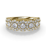 Floral Round Diamond Band 