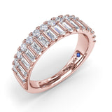 Baguette and Round Diamond Band