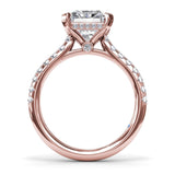 Classic Radiant Solitaire With Hidden Halo