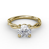 Elegantly Twisted Engagement Ring 