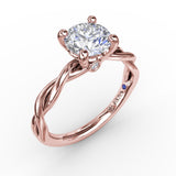 Elegantly Twisted Engagement Ring 