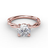 Elegantly Twisted Engagement Ring 