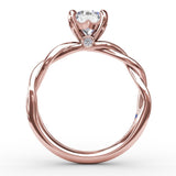 Elegantly Twisted Engagement Ring 