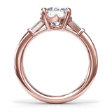 Tapered Baguette Diamond Engagement Ring 