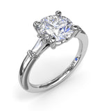 Tapered Baguette Diamond Engagement Ring 