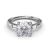 Tapered Baguette Diamond Engagement Ring 