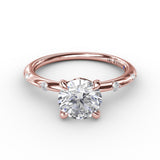 Modern Raindrop Diamond Engagement Ring 