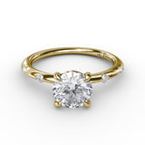 Captivating Raindrop Diamond Engagement Ring 