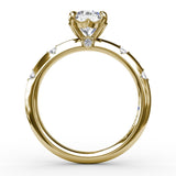 Captivating Raindrop Diamond Engagement Ring 