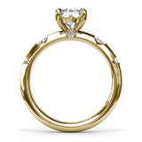 Captivating Raindrop Diamond Engagement Ring 