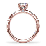 Captivating Raindrop Diamond Engagement Ring 