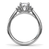 Cluster Diamond Engagement Ring 