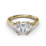 Cluster Diamond Engagement Ring 