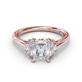 Cluster Diamond Engagement Ring 