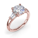 Tapered Baguette Diamond Engagement Ring 