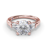 Tapered Baguette Diamond Engagement Ring 