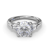 Tapered Baguette Diamond Engagement Ring 
