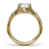 Tapered Baguette Diamond Engagement Ring 
