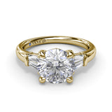 Tapered Baguette Diamond Engagement Ring 