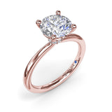 Hidden Halo Engagement Ring 