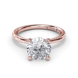 Hidden Halo Engagement Ring 
