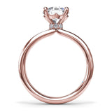 Hidden Halo Engagement Ring 
