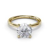 Hidden Halo Engagement Ring 