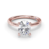 Hidden Halo Engagement Ring 