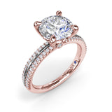 Two-Toned Diamond Engagement Ring 