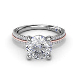 Two-Toned Diamond Engagement Ring 