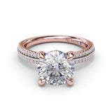 Two-Toned Diamond Engagement Ring 