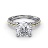 Two-Toned Diamond Engagement Ring 