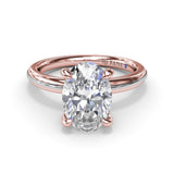 Two-Toned Diamond Engagement Ring 