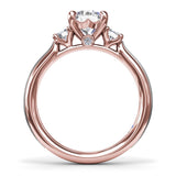 Two-Toned Round Diamond Engagement Ring 