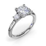 Two-Toned Round Diamond Engagement Ring 