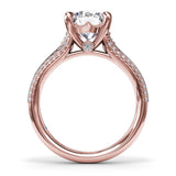 Two-Toned Split Shank Diamond Engagement Ring