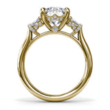 Double Baguette Diamond Engagement Ring 
