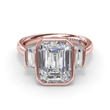 Bezel Set Diamond Engagement Ring