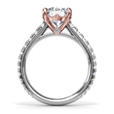 Round Diamond Engagement Ring with Graduated Shank